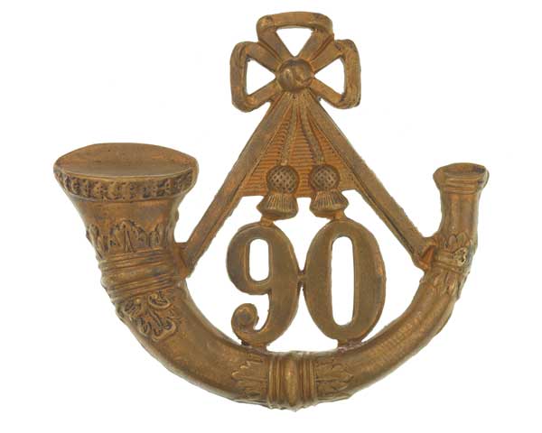 Glengarry badge, 90th (Perthshire Volunteers) (Light Infantry) Regiment of Foot, c1874