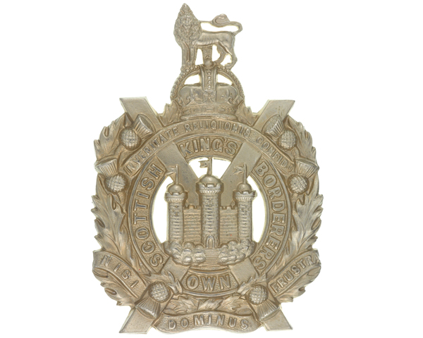 Cap badge, The King's Own Scottish Borderers, c1930