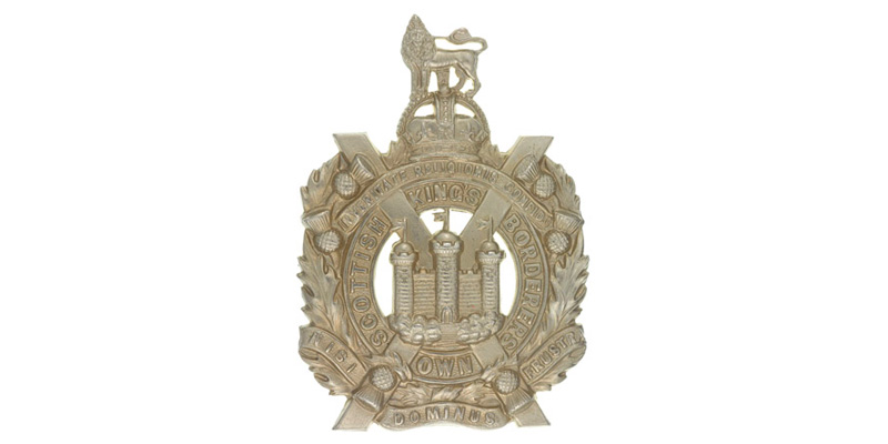 Cap badge, The King's Own Scottish Borderers, c1930