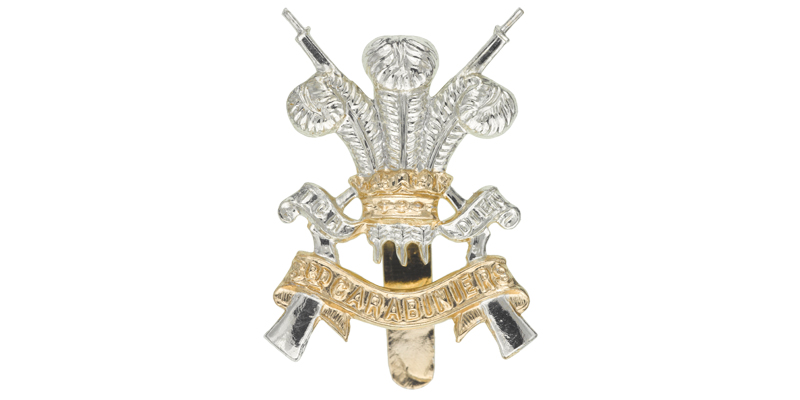 Cap badge, 3rd Carabiniers (Prince of Wales’s Dragoon Guards), c1963
