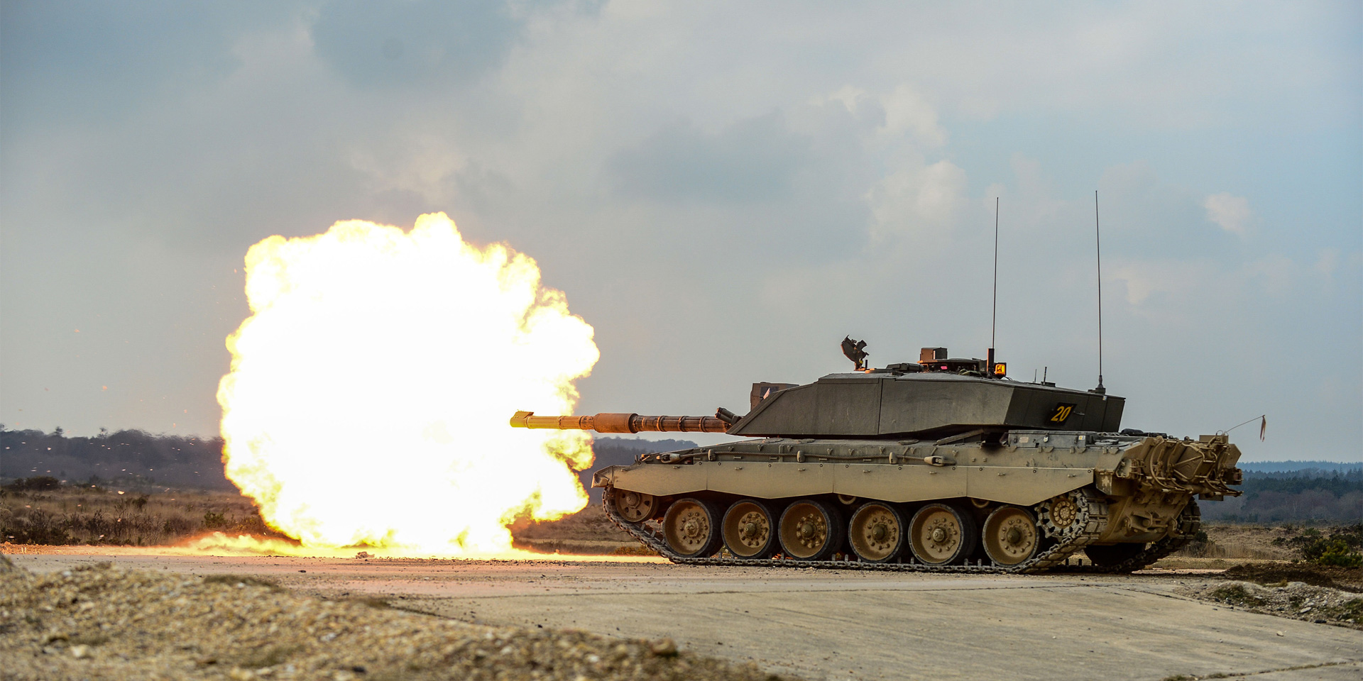 Challenger 2 tank, Lulworth Ranges, Dorset, 2016