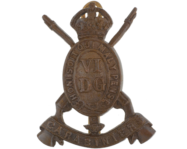 Cap badge, 6th Dragoon Guards (Carabiniers), c1902