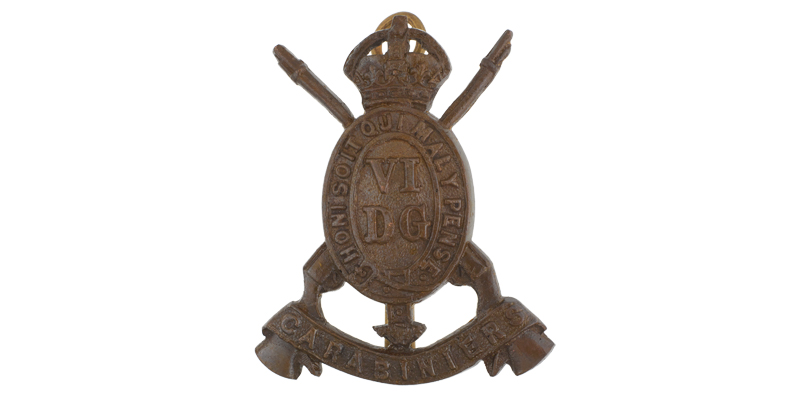 Cap badge, 6th Dragoon Guards (Carabiniers), c1902