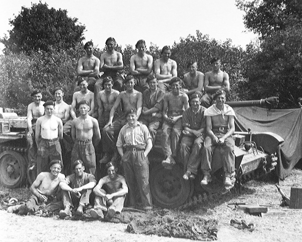 Members of the 2nd Welsh Guards gathered around a Cromwell, Normandy, 1944