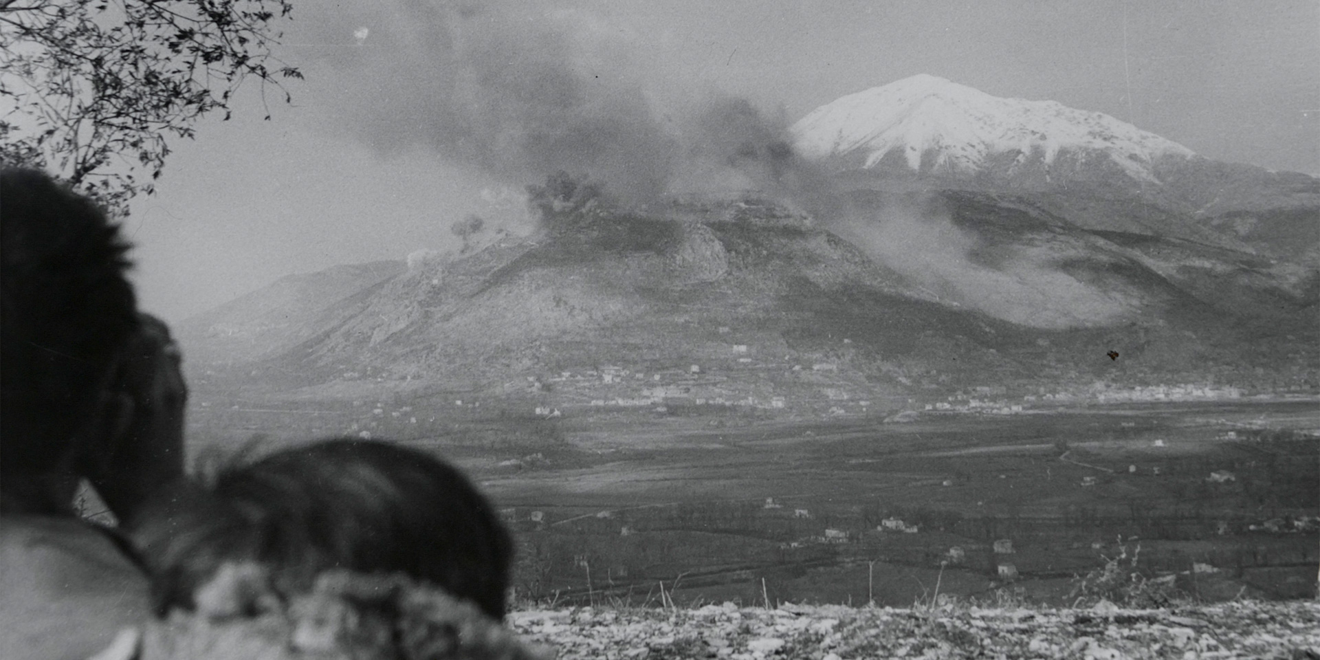 The heavy bombardment of Monte Cassino monastery, February 1944