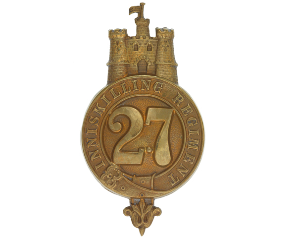 Other ranks' glengarry badge, 27th (Inniskilling) Regiment of Foot, c1874