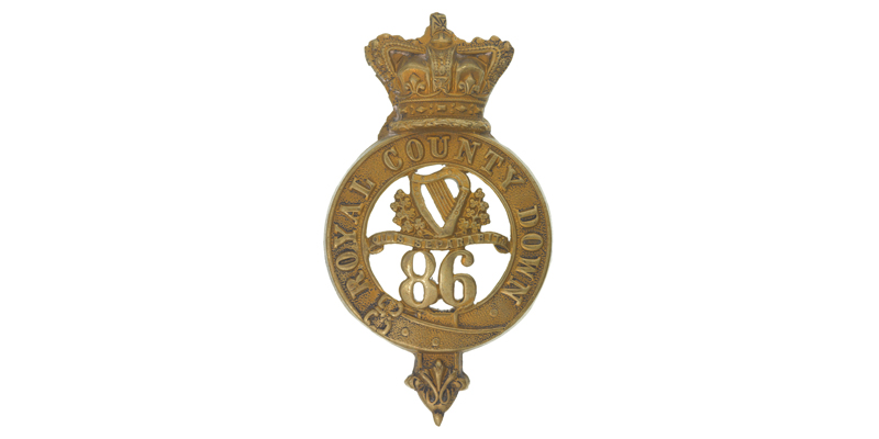 Glengarry badge, other ranks, 86th (Royal County Down) Regiment of Foot, c1874