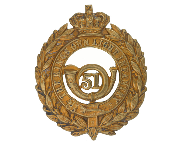 Glengarry badge, 51st (2nd Yorkshire West Riding) or The King's Own Light Infantry, c1874