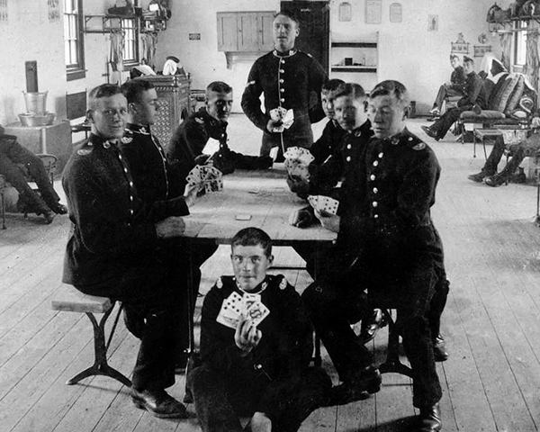 Men of The King’s (Shropshire Light Infantry) at Victoria Barracks, Portsmouth, 1898