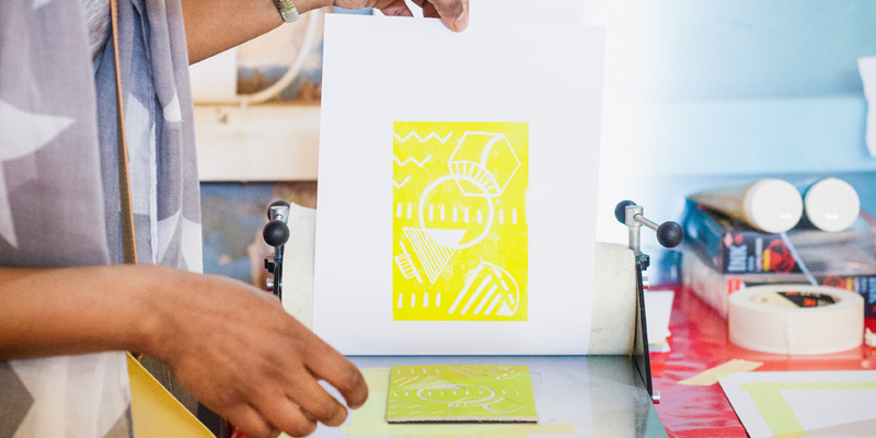 Lino printing workshop