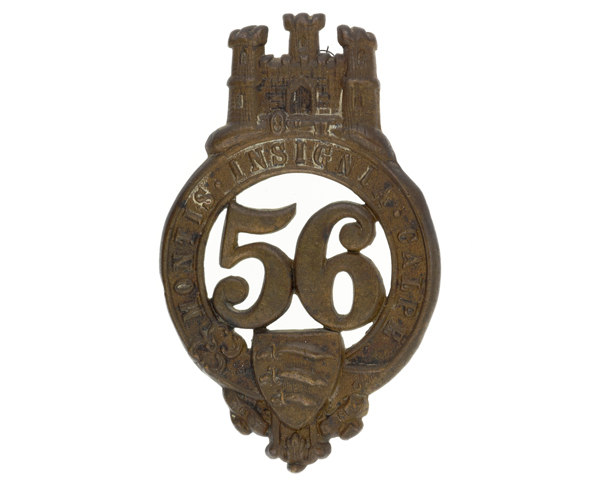 Glengarry badge, other ranks, 56th (West Essex) Regiment, c1876