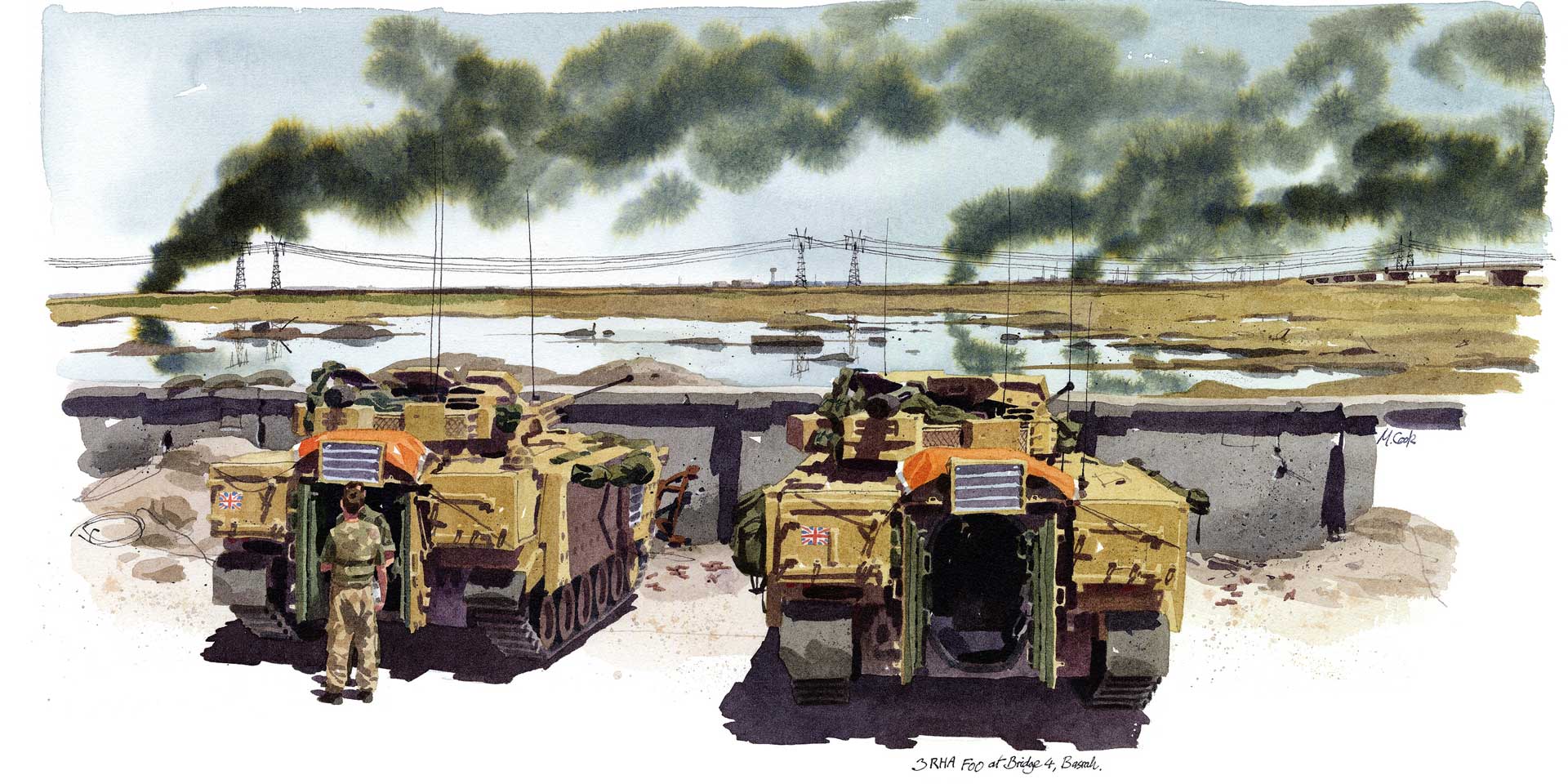 ‘3RHA FOO at Bridge 4, Basrah’, 2003