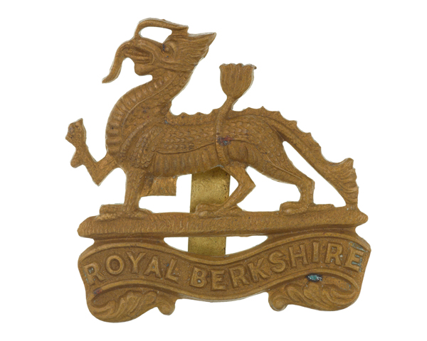 Cap badge, The Royal Berkshire Regiment (Princess Charlotte of Wales's), c1940