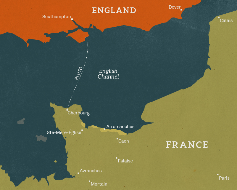 Map of north-west France, 1944