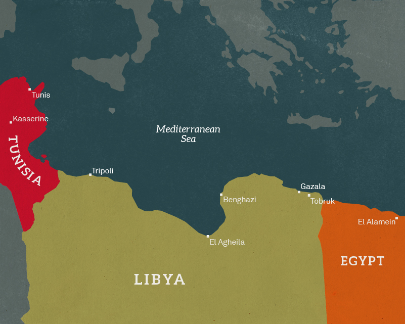 Map of North Africa, 1941