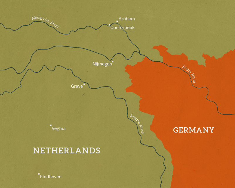 Map of the south-east Netherlands, 1944