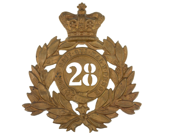 Shako plate, 28th (The North Gloucestershire) Regiment, c1870