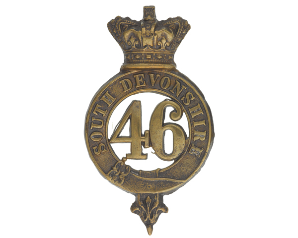 Glengarry badge, 46th (South Devonshire) Regiment, c1874