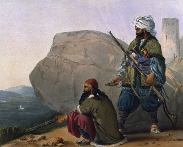 Tribesmen from Kohistan, a region north-east of Kabul, c1842