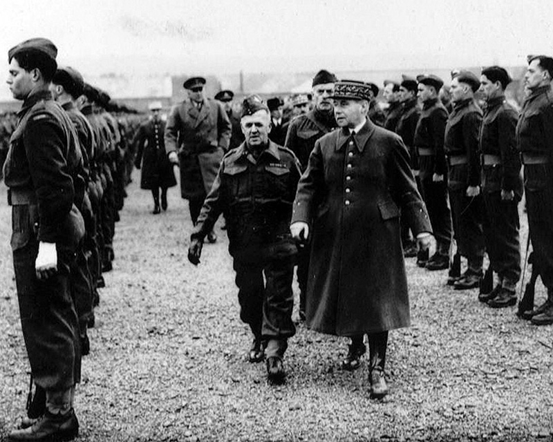 General Maurice Gamelin, French Commander-in-Chief, inspects Canadian troops at Aldershot, 1939