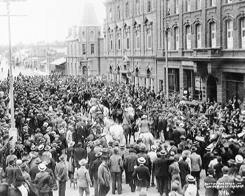 Troops departing for the Jameson Raid, 1895