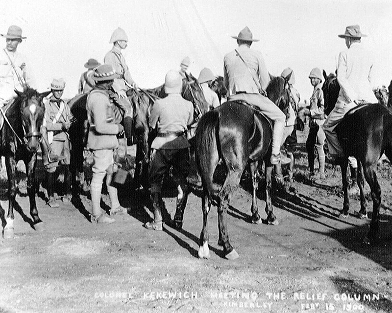 Lieutenant-Colonel Robert Kekewich greeting the relief column, 15 February 1900