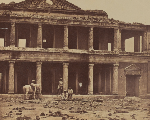 Interior of Secundra Bagh, Lucknow, after the battle, 1858