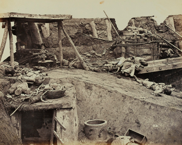 Interior of the Taku Fort, China, 1860