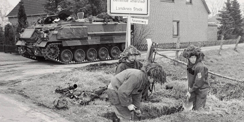 British troops taking part in Nato's Exercise Lionheart, Germany, 1984