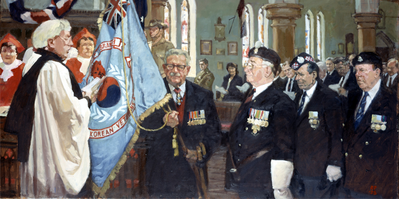 Dedication of the British Korean Veterans Association Surrey West Branch Standard at the Royal Garrison Church of All Saints, Aldershot, 20 October 1996