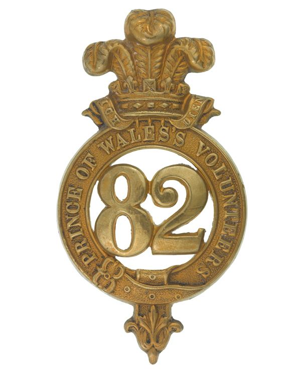 Glengarry badge, 82nd Regiment of Foot (Prince of Wales's Volunteers), c1874