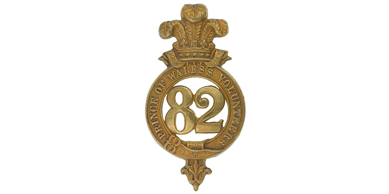 Glengarry badge, 82nd Regiment of Foot (Prince of Wales's Volunteers), c1874