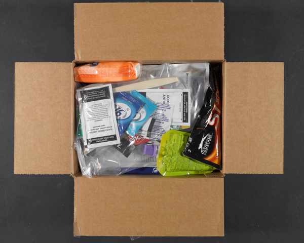 Cardboard box ration pack, menu two, 2013