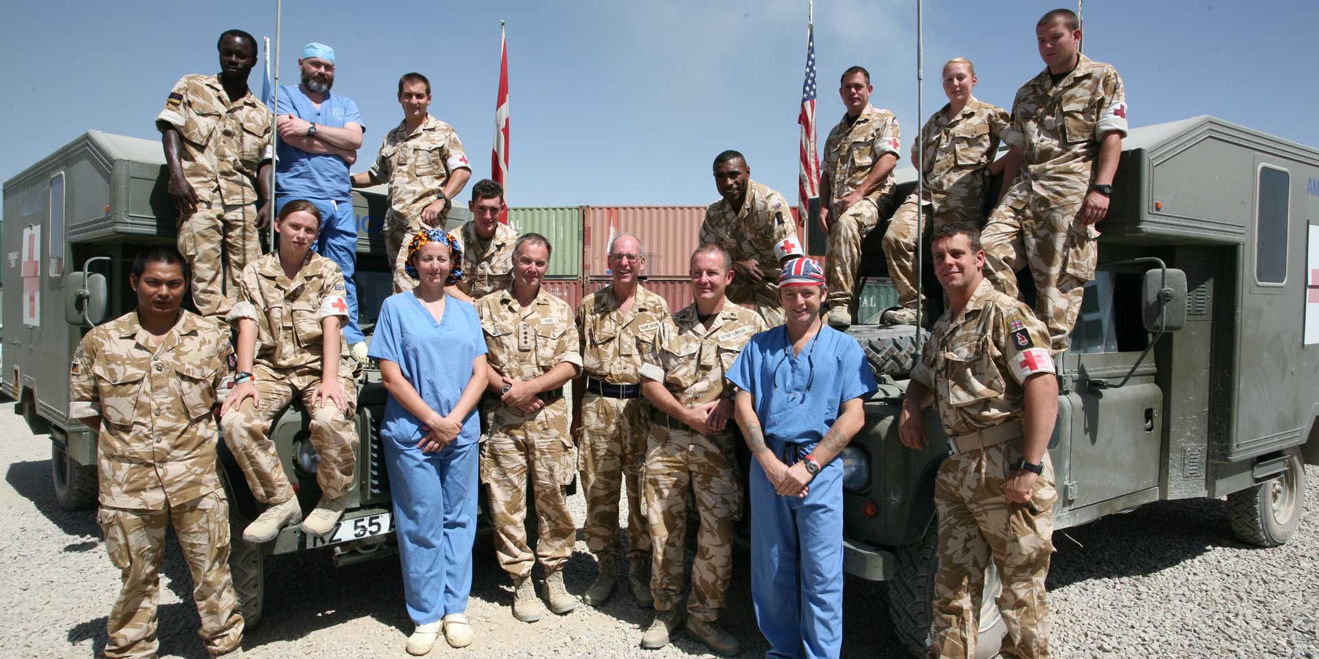 Medical staff at Camp Bastion, Afghanistan, 2009