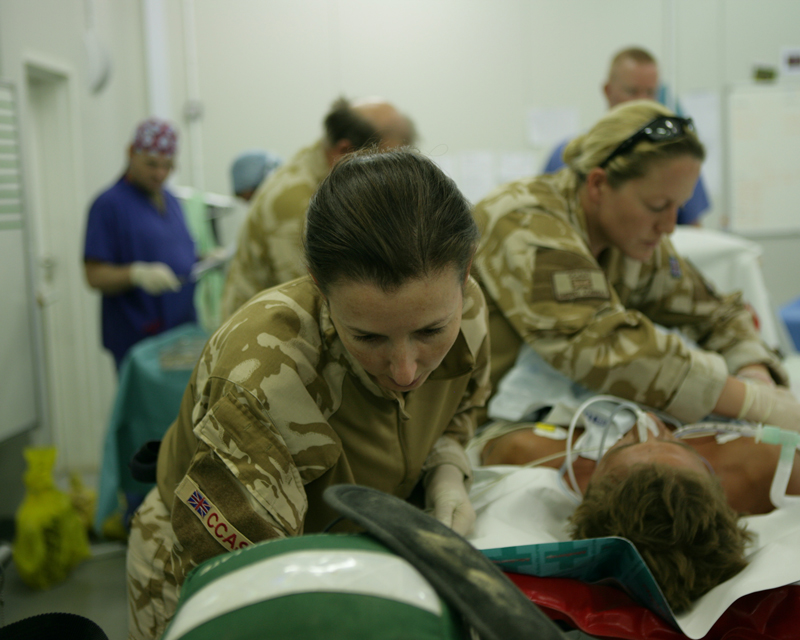 Nurses at Camp Bastion hospital, 2007