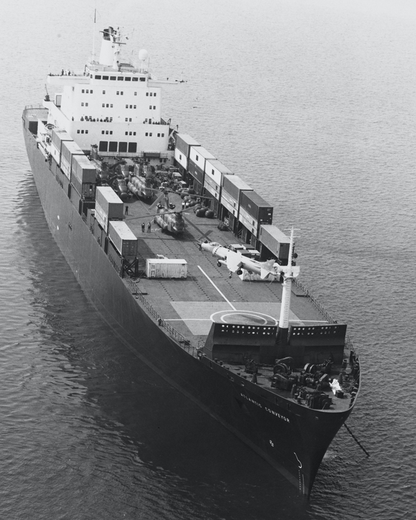 'The Atlantic Conveyor' in the Falklands, 1982