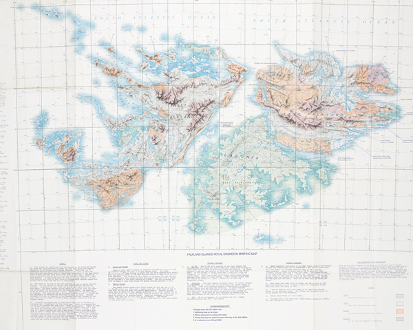 Map of the Falkland Islands, 1982