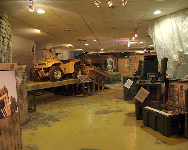 Army quad bike and trailer, Helmand exhibition, 2007