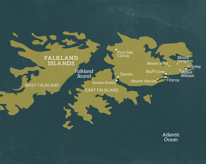 Map of the Falkland Islands