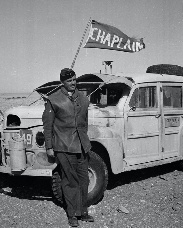 Padre Browne, attached to 3rd County of London Yeomanry, c1942