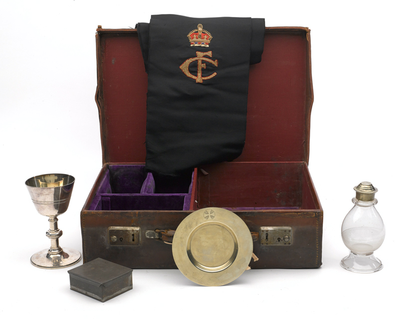 Communion set used by Captain (Reverend 4th Class) V G Bullance, Army Chaplains Department, in Mesopotamia, c1917