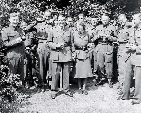 ‘Charles Rich and his bride marrying in uniform’, 1941