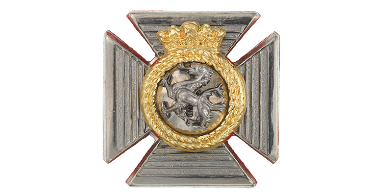 Collar badge, The Duke of Edinburgh's Royal Regiment, c1980
