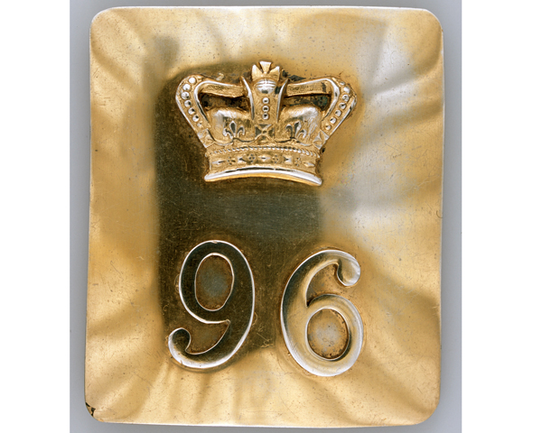 Shoulder belt plate, 96th (Queen's German) Regiment of Foot, 1802