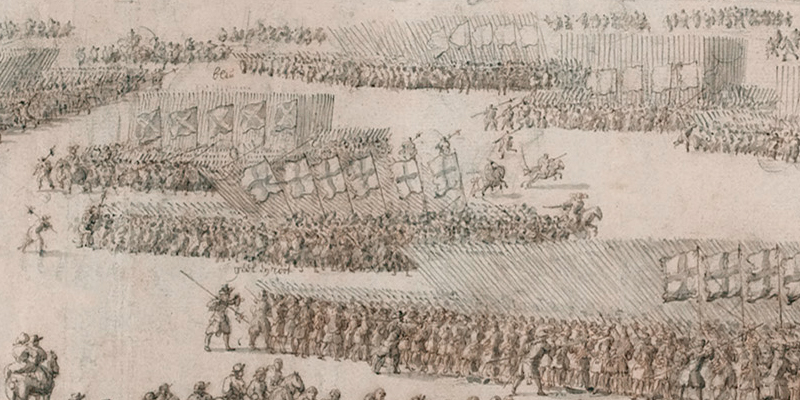 Detail from 'A Grand Review on Hounslow Heath, 1687'
