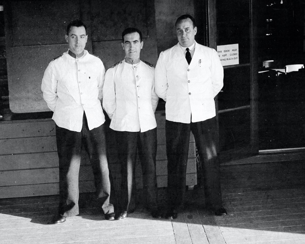 Stewards on board HMT 'Orion' en route to Egypt, 1941