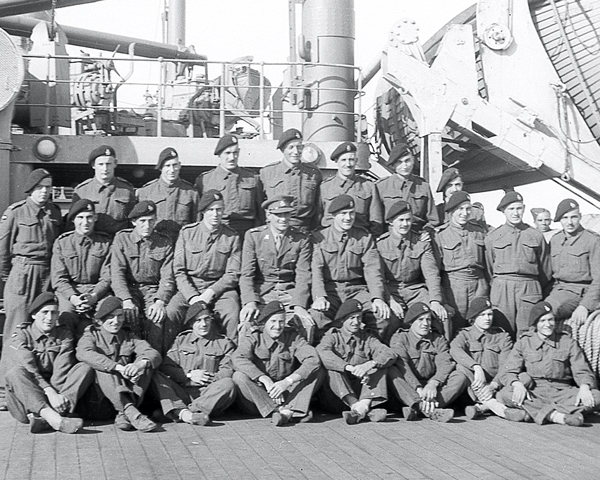 ‘B’ Squadron, No 3 Troop, 3rd County of London Yeomanry (Sharpshooters), en route to Egypt, 1941.