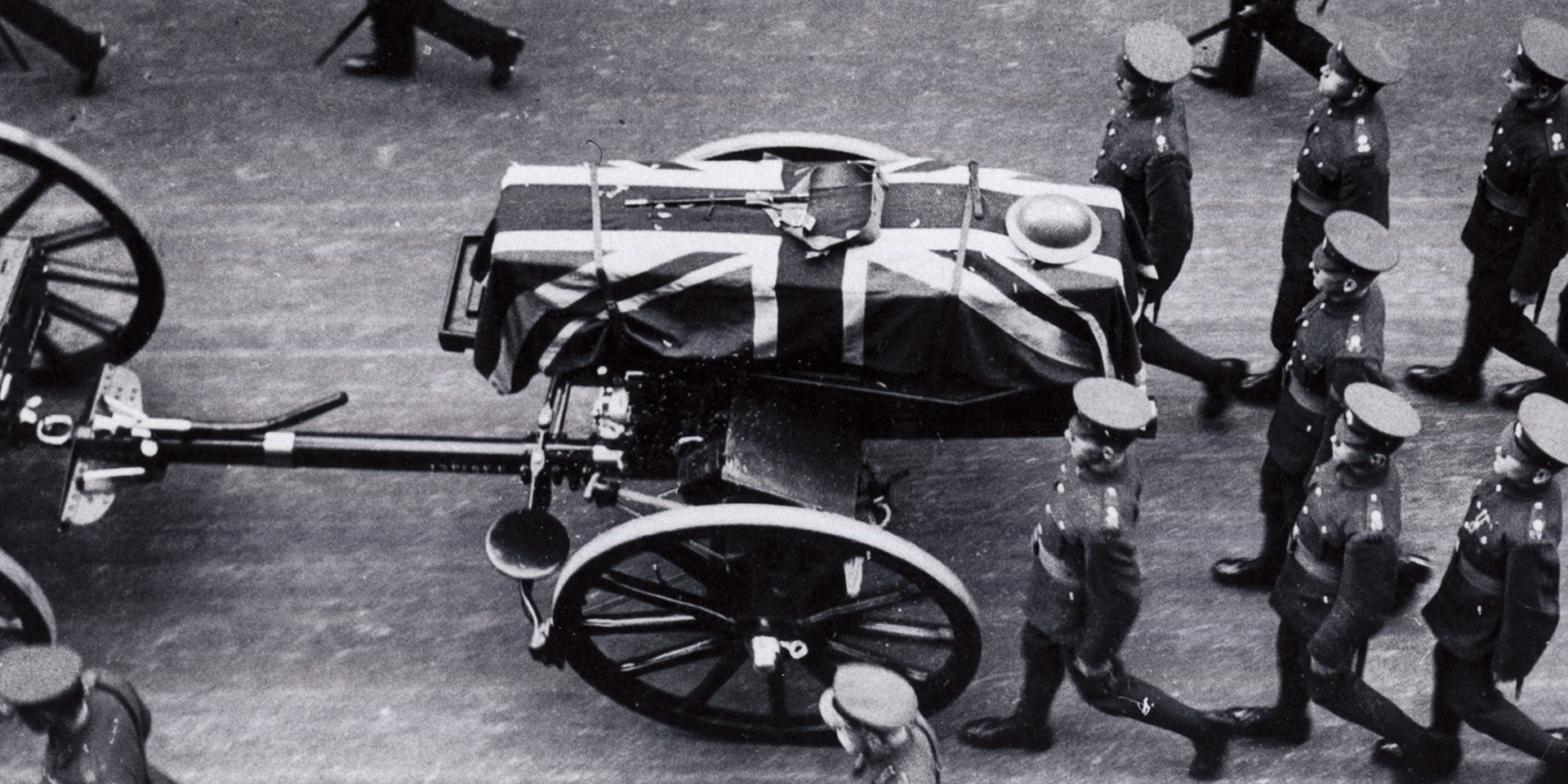 Procession bringing the Unknown Warrior to be laid to rest in Westminster Abbey, 1920