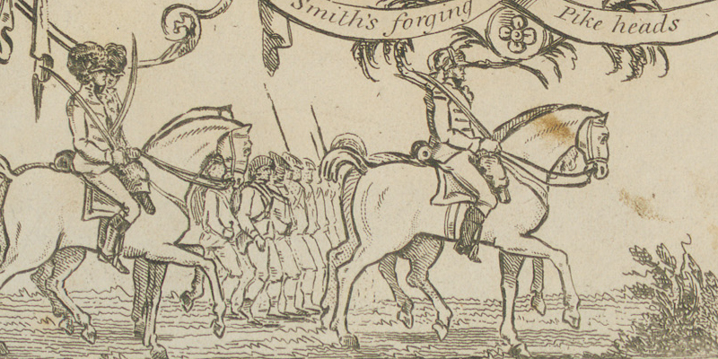 Detail from 'A view of the Engagement at Vinegar Hill, June 21st 1798'