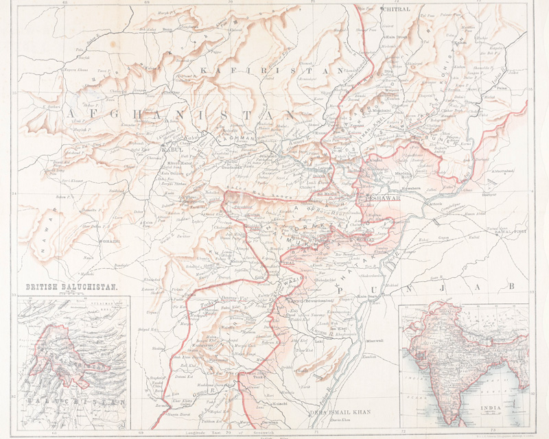 Map of the North-West Frontier, 1897